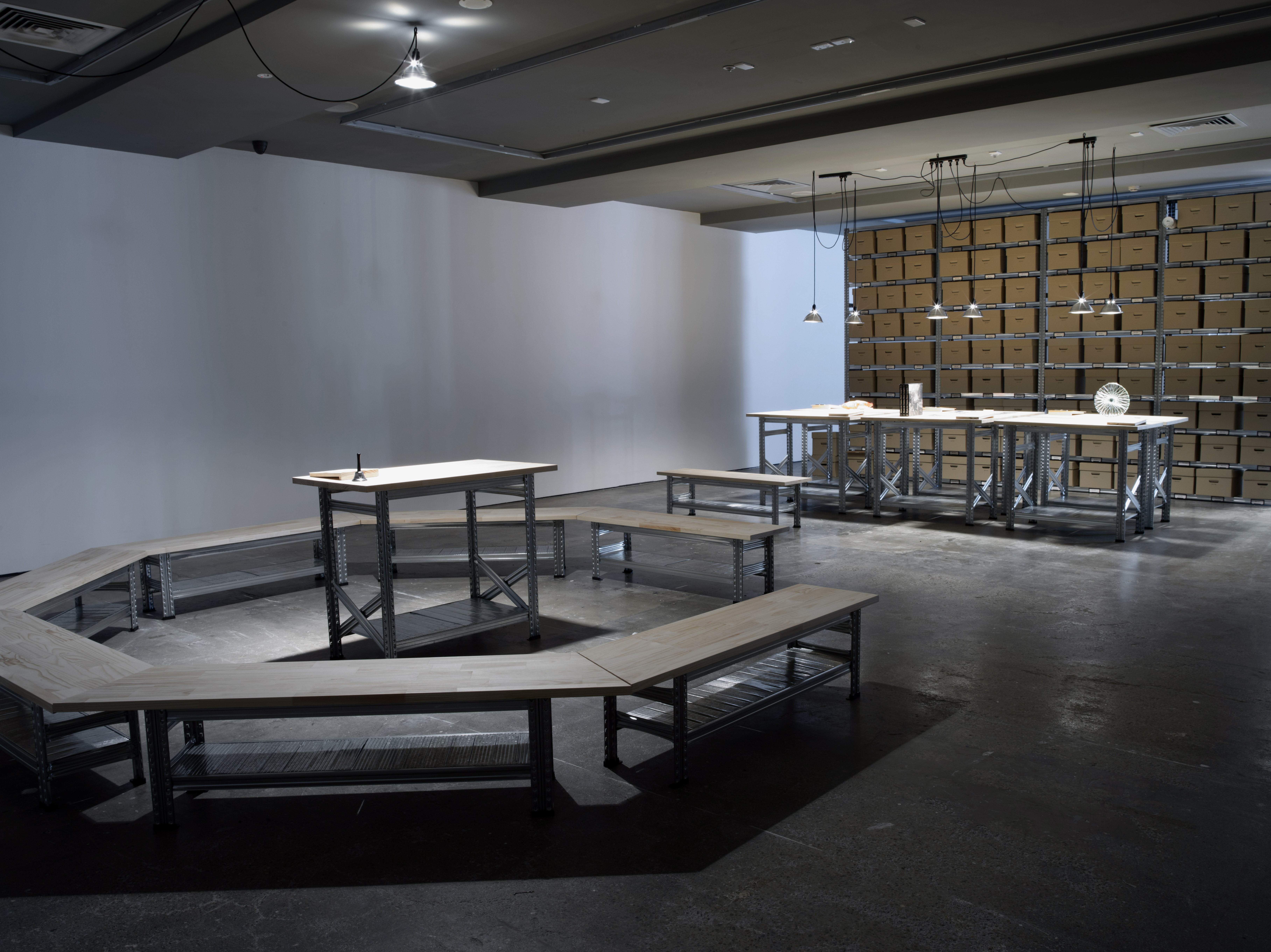 Agency. Installation view. Assembly (Imaginary Accord) (1992-) Mixed Media, dimensions variable. Photo: Carl Warner.
