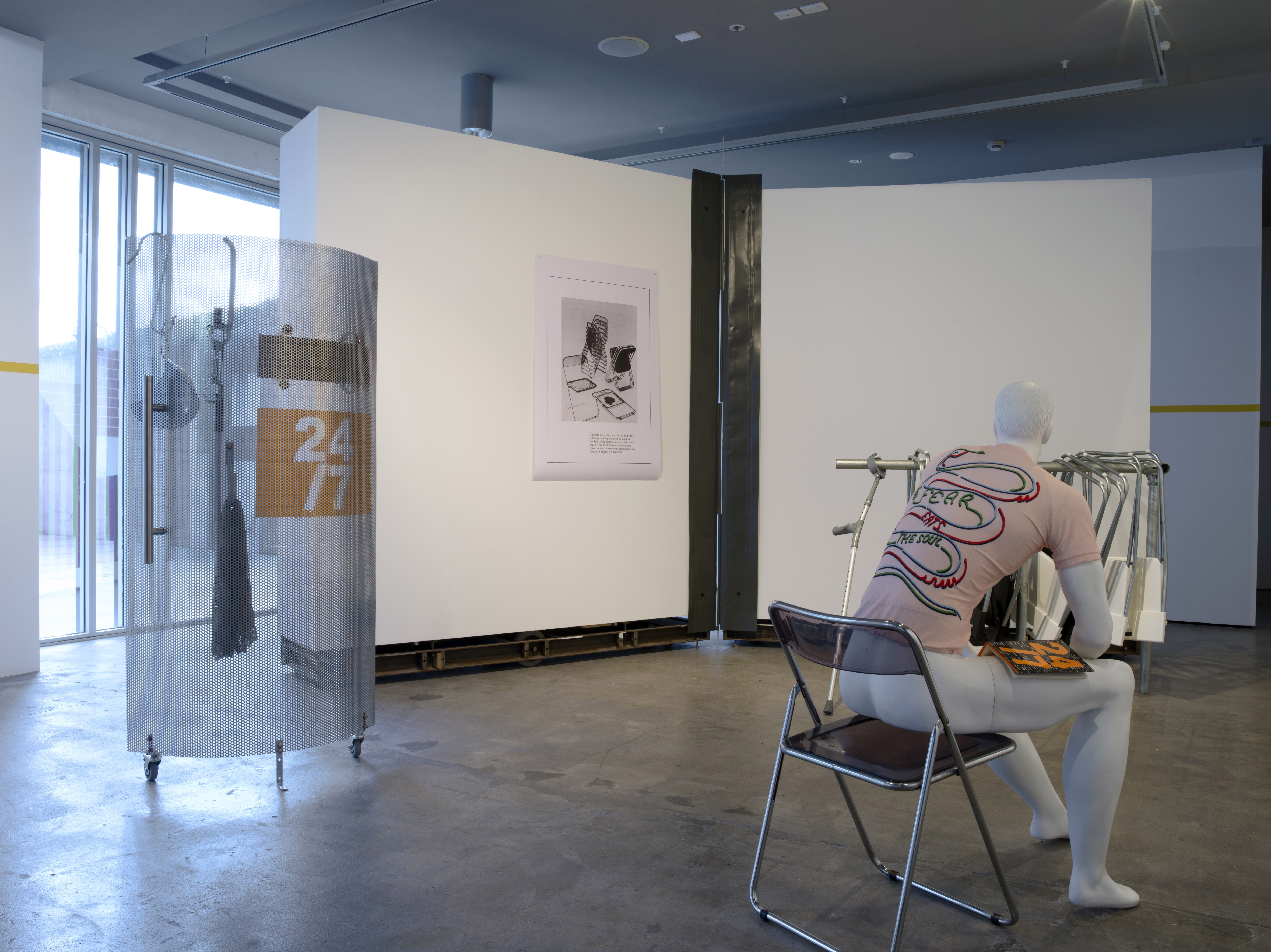 Gerry Bibby/ Janet Burchill/ Jennifer McCamley. Installation view. Call/Response (2015) Courtyard, foyer & gallery 1. Photo: Carl Warner