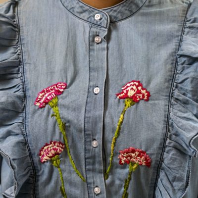 Chantal Fraser, Green Volume - Button Up Blouse