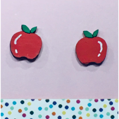 Apple Bamboo Studs by Milk Thieves
