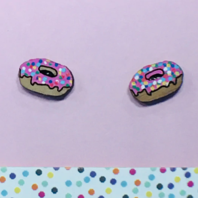 Donut Bamboo Studs by Milk Thieves