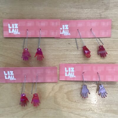 Hand Hook Earrings by Liz Lau Studio