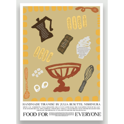 Handmade Tiramisu Poster by Julia Busuttil Nishimura