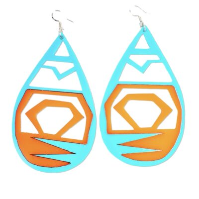 Warrior Perspex  Earrings Consciousmic