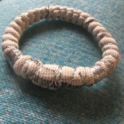 Ruby Phyllis Gossamer silver bangle
