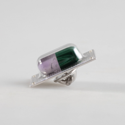 Pill Series - Malachite & Amethyst