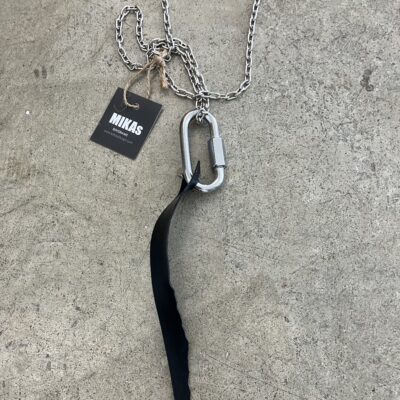 Ittan Black Rubber & Metal Necklace by MikasDesigns