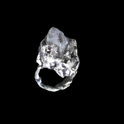 "Point" Herkimer diamond ring