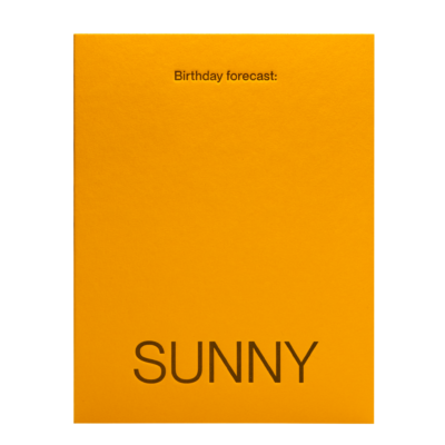 Birthday Forecast: Sunny Card - Short Talk