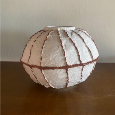 Lucy Tolan - Orb Vase (brown + white)
