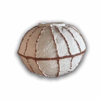 Lucy Tolan - Orb Vase (brown + white)