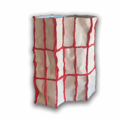 Lucy Tolan - Tile Vessel (pink + red)