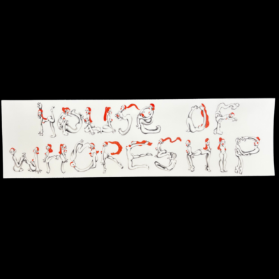 House of Whoreship - XL White Bumper Sticker