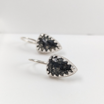 Georgina Dunn Jewellery - Marcasite drop earrings with decorative setting