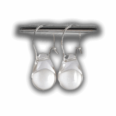 Georgina Dunn Jewellery - Clear glass teardrop earrings