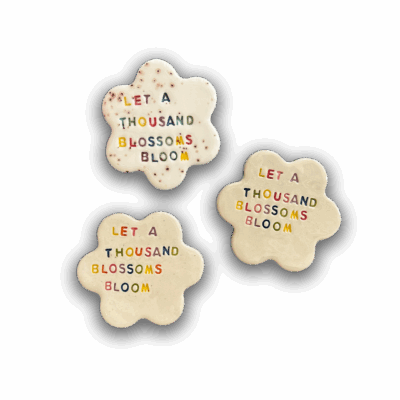 Let a Thousand Blossoms Bloom Magnet (large) by Handy Andie Ceramics