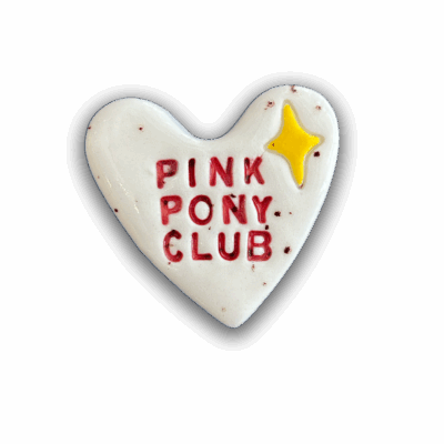 Pink Pony Club Magnet (small) by Handy Andie Ceramics