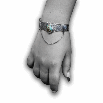 Shackle Cuff by Lorissa Toweel (Hubei Turquoise, Oval)