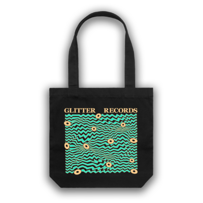Glitter Records X No.7 Print House 2026 Record Store Tote Bag Electric Teal