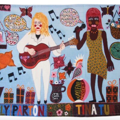Dolly Parton and Tina Turner Tea Towel x Kaylene Whiskey
